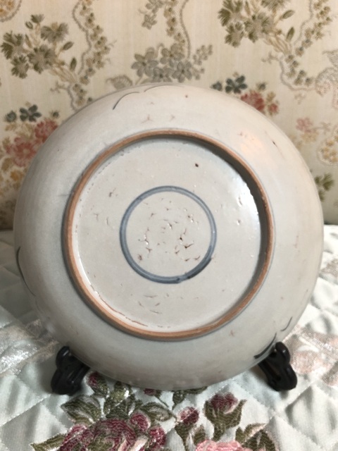 古玩陶瓷清中期-青花萬壽字紋盤拍賣,當前價格488元
