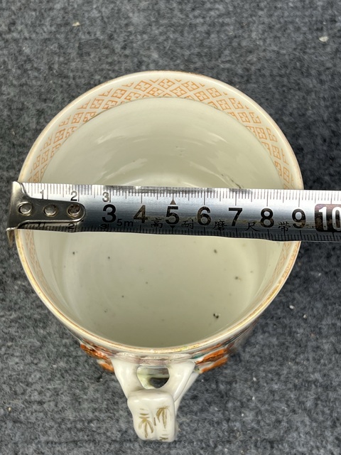 古玩陶瓷乾隆廣彩庭院人物紋馬克杯拍賣,當前價格3588元