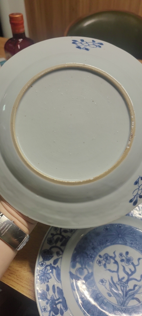 古玩陶瓷青花山水樓閣盤真品鑒賞圖