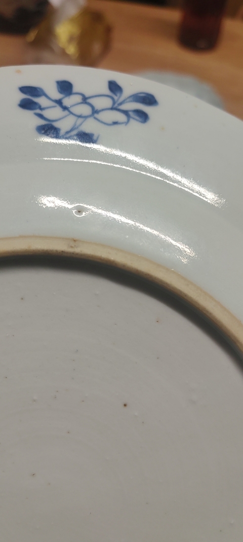 古玩陶瓷青花山水樓閣盤真品鑒賞圖