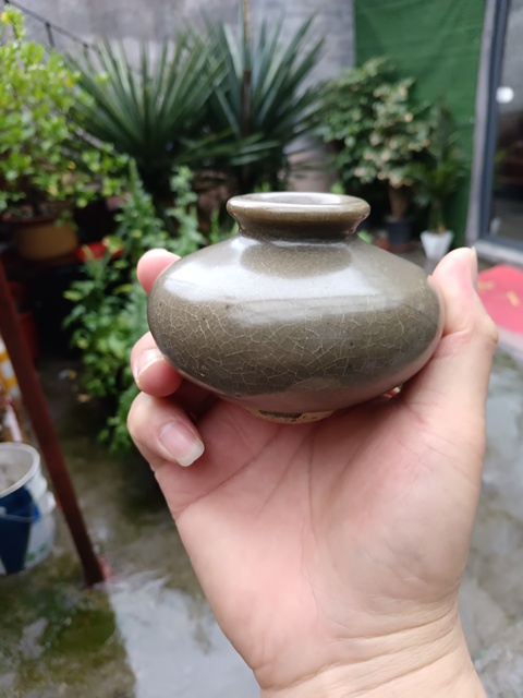 古玩陶瓷元代精品龍泉青瓷水盂拍賣,當前價格2980元