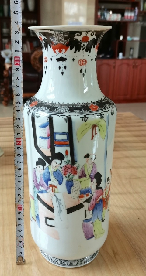 古玩陶瓷粉彩瓶真品鑒賞圖