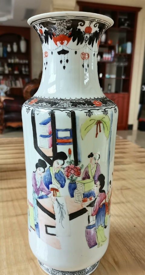 古玩陶瓷粉彩瓶真品鑒賞圖