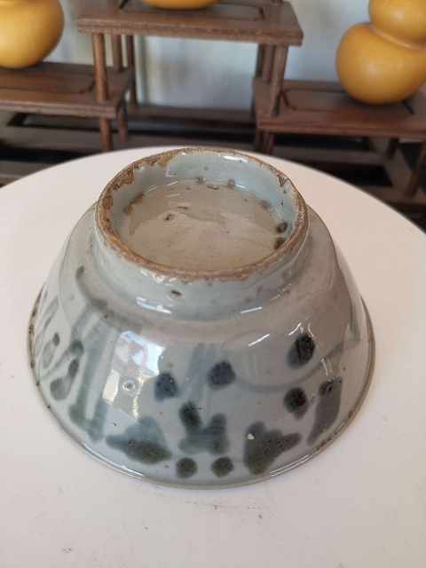 古玩陶瓷晚明青花碗真品鑒賞圖