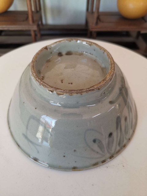 古玩陶瓷晚明青花碗真品鑒賞圖