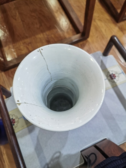 古玩陶瓷康熙青花花觚真品鑒賞圖