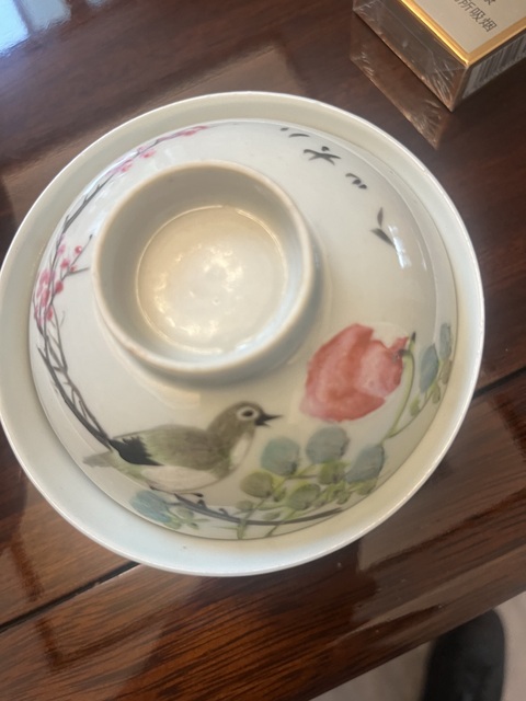 古玩陶瓷粉彩蓋碗真品鑒賞圖