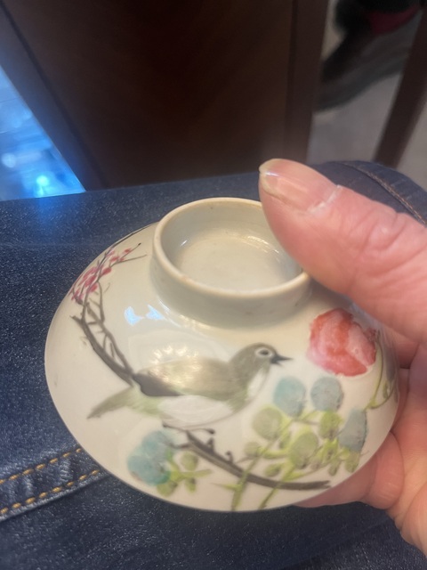 古玩陶瓷粉彩蓋碗真品鑒賞圖