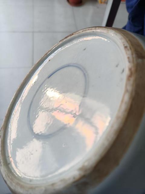 古玩陶瓷清中早·青花花間壽字紋罐真品鑒賞圖