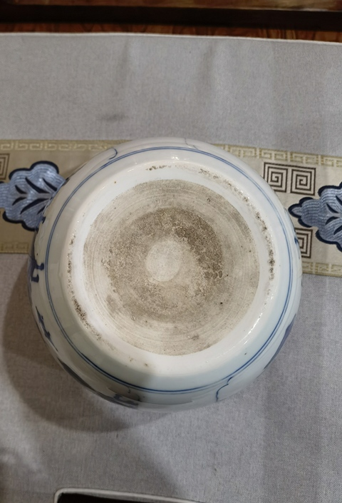 古玩陶瓷康熙青花卷缸真品鑒賞圖