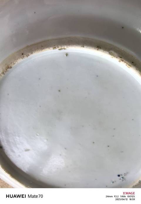 古玩陶瓷人物花鳥蝶紋廣彩杯盤真品鑒賞圖