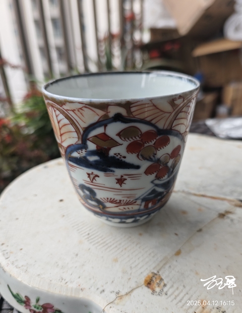 古玩陶瓷晚清粉彩高足調色盤拍賣，當前價格288元