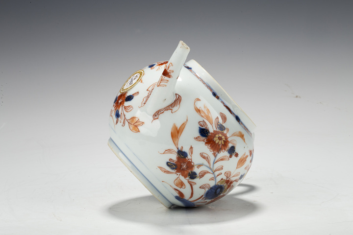 古玩陶瓷清康熙·青花礬紅描金花卉紋茶壺拍賣，當前價格2500元