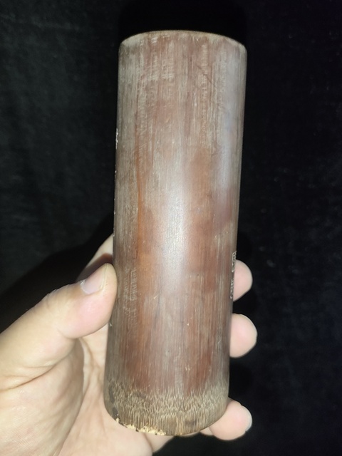 古玩雜項竹雕筆筒真品鑒賞圖