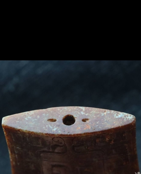 古玩玉器做舊仿古“玉劍珌”真品鑒賞圖