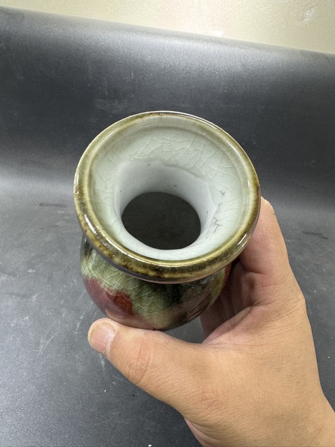 古玩陶瓷晚清民國三陽開泰品種盤口瓶拍賣，當前價格3800元