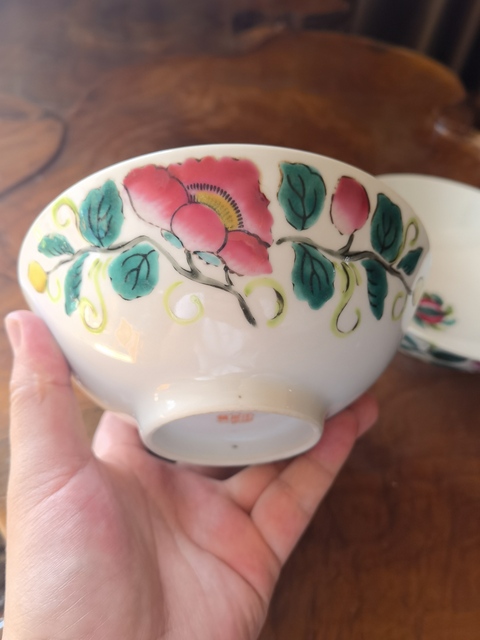 古玩陶瓷花卉紋粉彩碗拍賣,當前價格350元
