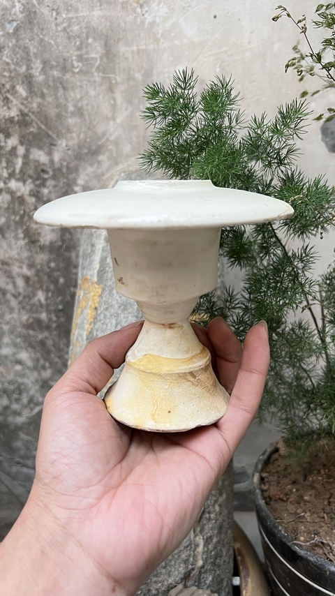 古玩陶瓷磁州窯白釉行爐真品鑒賞圖