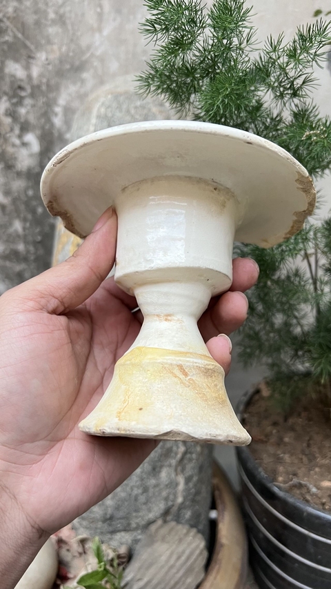 古玩陶瓷磁州窯白釉行爐真品鑒賞圖