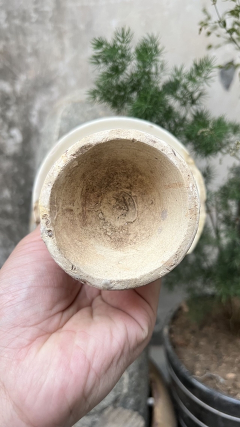 古玩陶瓷磁州窯白釉行爐真品鑒賞圖