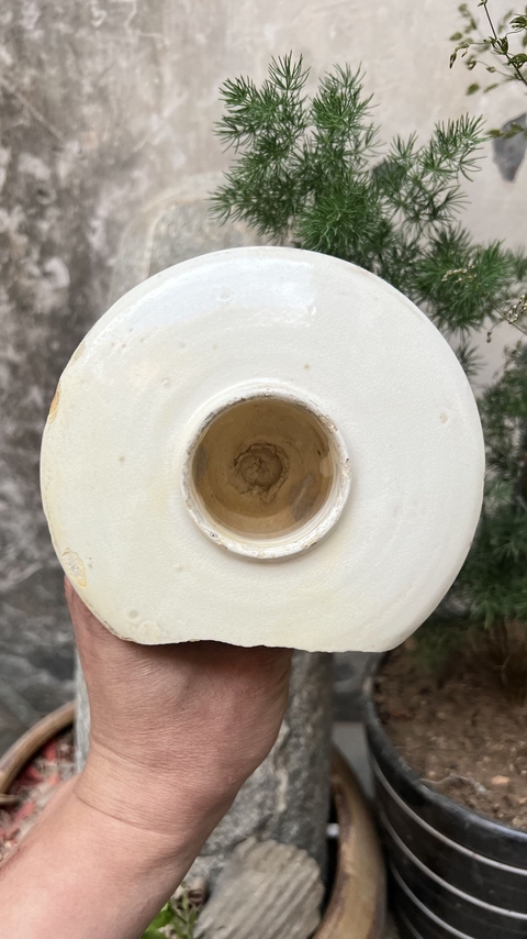 古玩陶瓷磁州窯白釉行爐真品鑒賞圖