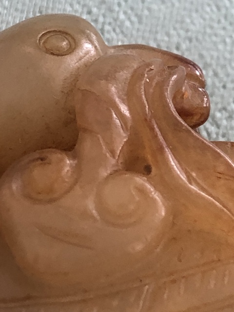 古玩玉器提油仿古“鵝如意”把件真品鑒賞圖