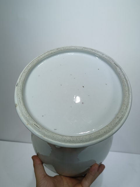 古玩陶瓷民國粉彩花鳥紋觀音瓶拍賣,當前價格13500元