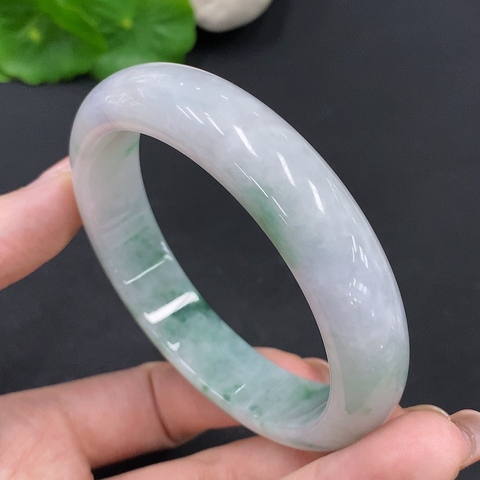 古玩玉器天然翡翠玉鐲(帶鑒定證書)拍賣，當前價格1580元
