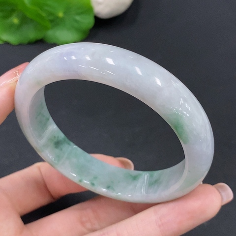 古玩玉器天然翡翠玉鐲(帶鑒定證書)拍賣，當前價格1580元