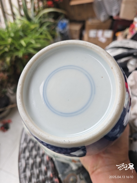 古玩陶瓷晚清·青花留白冰梅紋罐拍賣,當前價格2188元