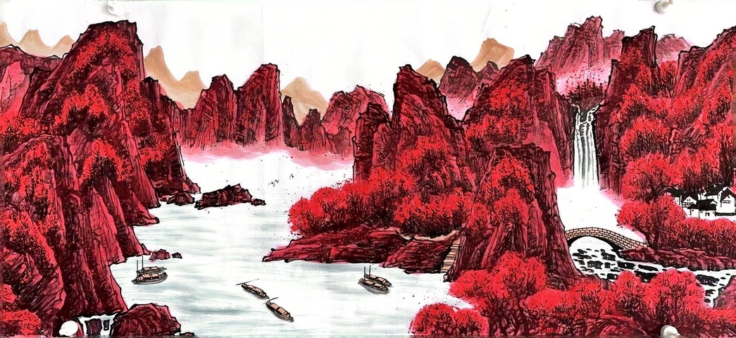 古玩字畫柳真卿萬山紅遍拍賣，當前價格300000元
