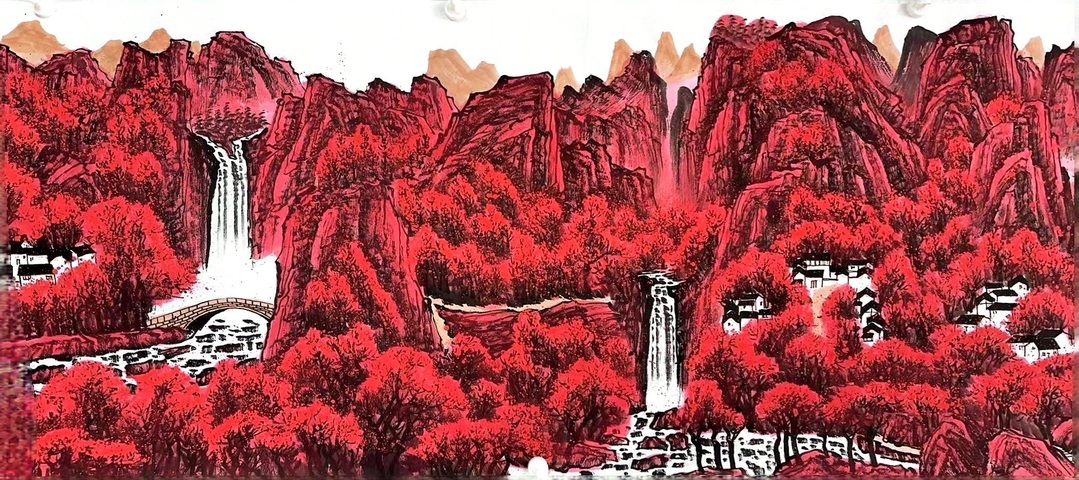 古玩字畫柳真卿萬山紅遍拍賣，當前價格300000元