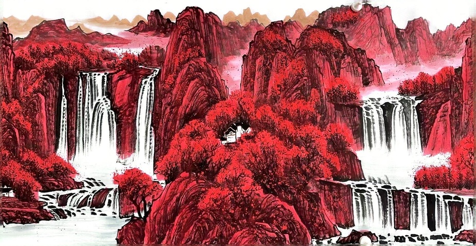 古玩字畫柳真卿萬山紅遍拍賣，當前價格300000元