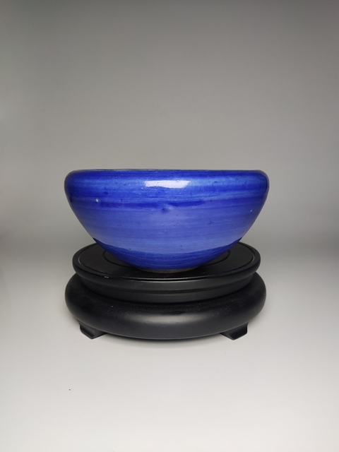 古玩陶瓷清道光·霽藍釉缽式香爐拍賣，當前價格1680元