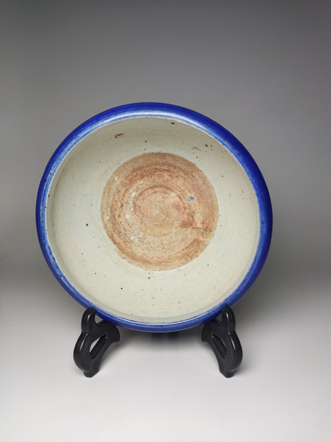 古玩陶瓷清道光·霽藍釉缽式香爐拍賣，當前價格1680元