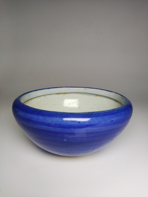古玩陶瓷清道光·霽藍釉缽式香爐拍賣，當前價格1680元