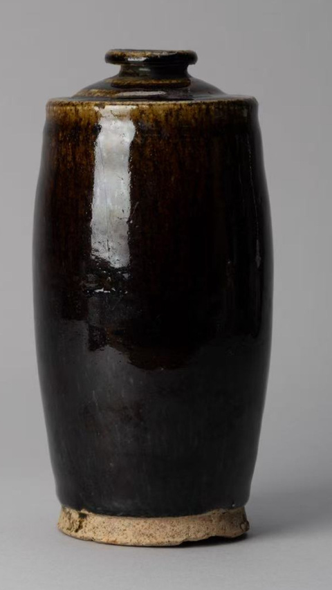 古玩陶瓷黑釉梅瓶真品鑒賞圖