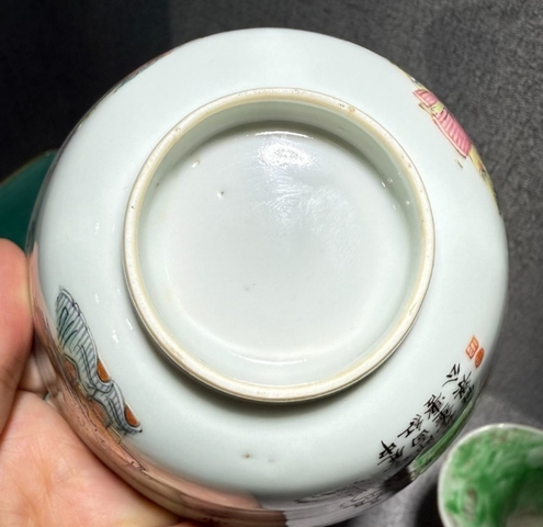 古玩陶瓷無雙譜粉彩杯真品鑒賞圖