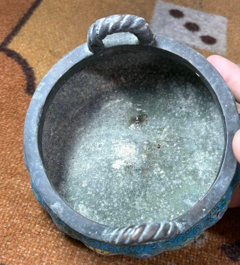 古玩銅器景泰藍(lán)爐真品鑒賞圖