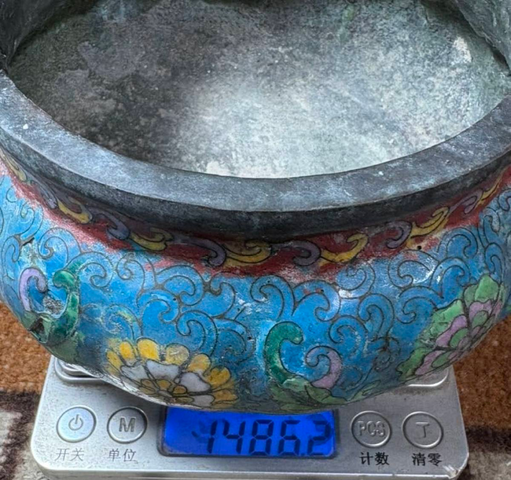 古玩銅器景泰藍(lán)爐真品鑒賞圖