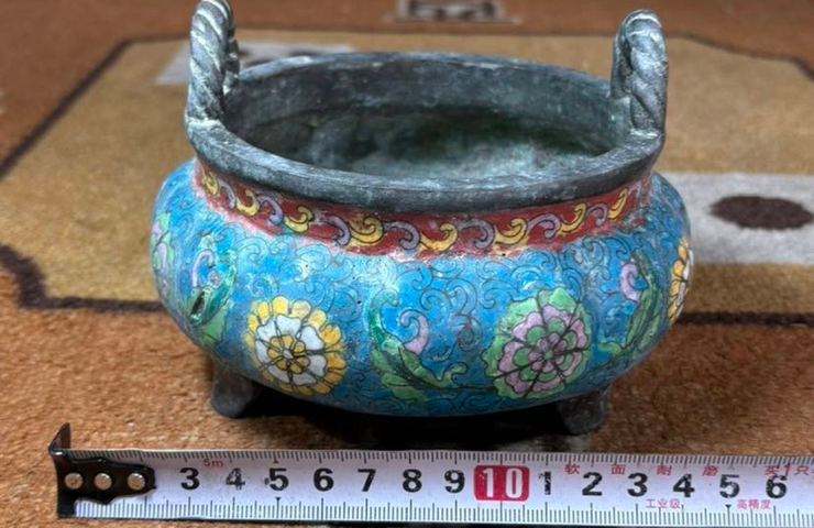 古玩銅器景泰藍(lán)爐真品鑒賞圖
