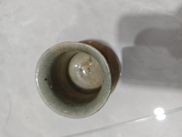 古玩陶瓷哥釉渣斗罐真品鑒賞圖