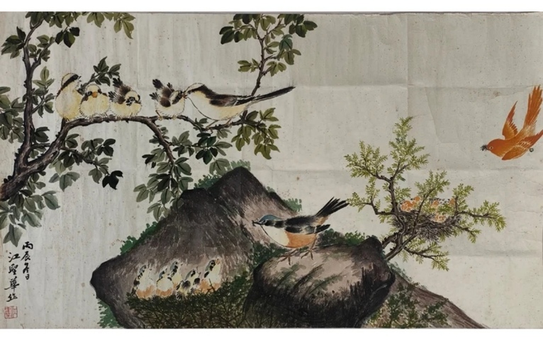 古玩字畫花鳥真品鑒賞圖