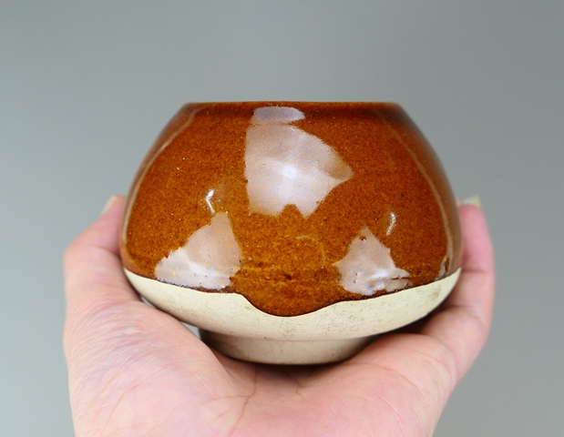 古玩陶瓷紫金釉雞心罐真品鑒賞圖