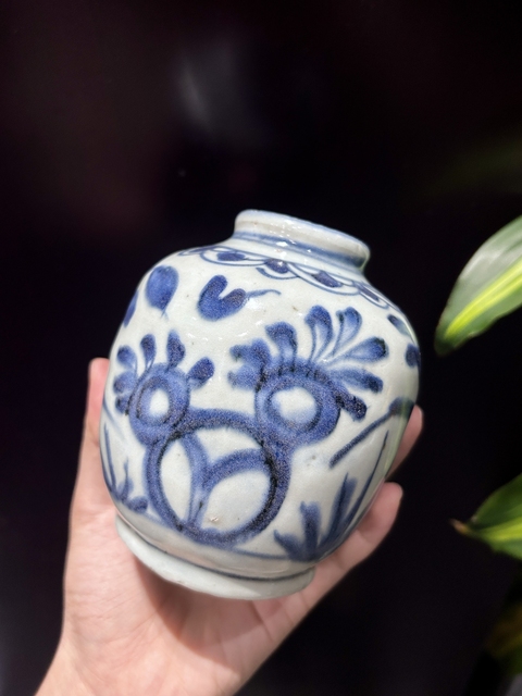 古玩陶瓷青花花鳥紋蓋罐拍賣，當前價格3800元