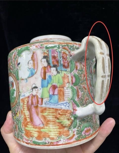 古玩陶瓷廣彩人物故事紋茶壺拍賣，當前價格688元