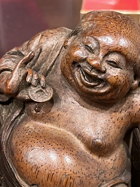 古玩雜項(xiàng)竹根雕劉海戲金蟾拍賣，當(dāng)前價(jià)格28000元
