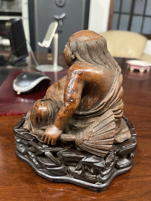 古玩雜項(xiàng)竹根雕劉海戲金蟾拍賣，當(dāng)前價(jià)格28000元