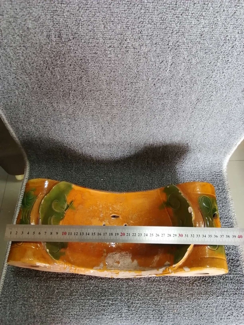 古玩陶瓷明三彩瓷枕拍賣,當前價格6600元
