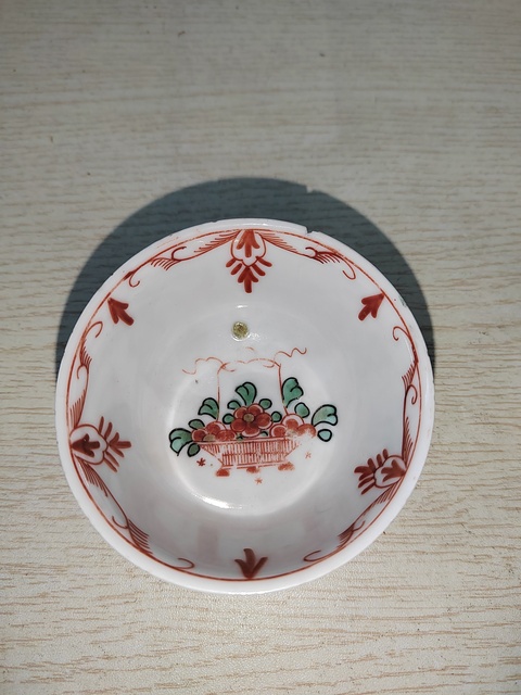 古玩陶瓷紅綠彩描金杯盤拍賣,當前價格500元